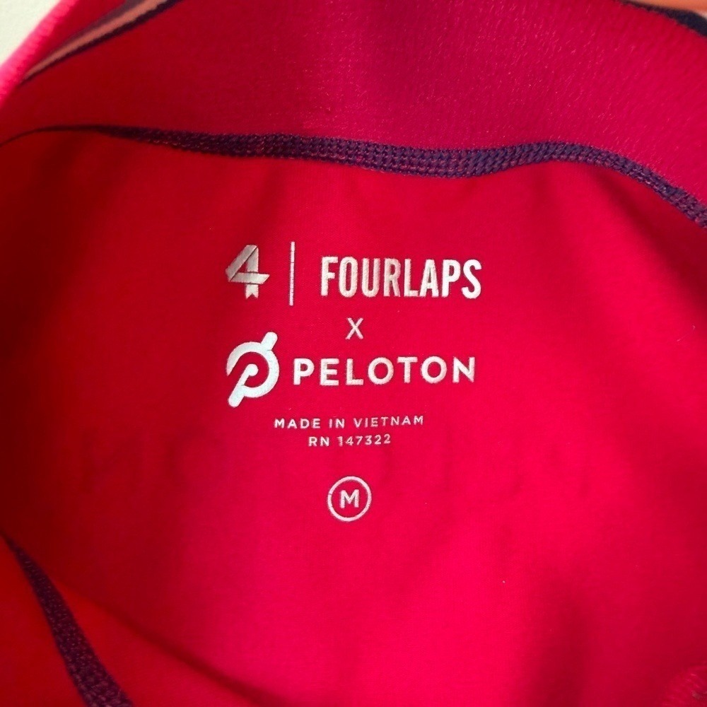 Fourlaps x Peloton 1/4 Zip Women M Pink Pullover Activewear Gorpcore Running - Picture 2 of 8